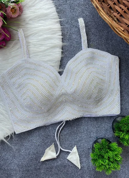 Tew Handcrafted Pearl Moti Spaghati Blouse Wholesalers In Delhi